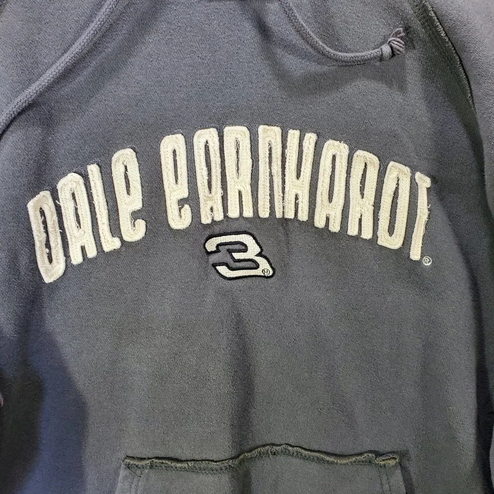 Dale Earnhardt #3‎ NASCAR Hoodie Mens Medium Gray Chase Authentic Pullover